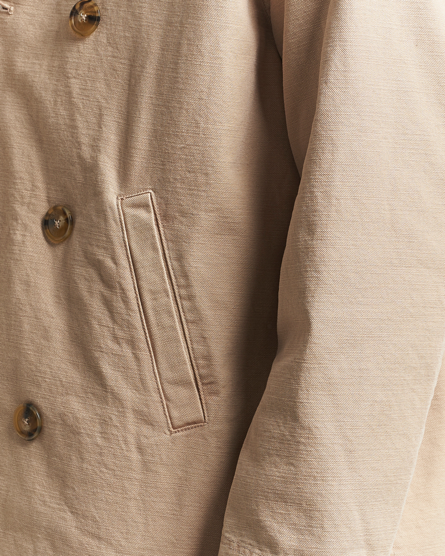 Heren | Jassen | Baracuta | Garment Dyed Canvas Peacoat British Khaki
