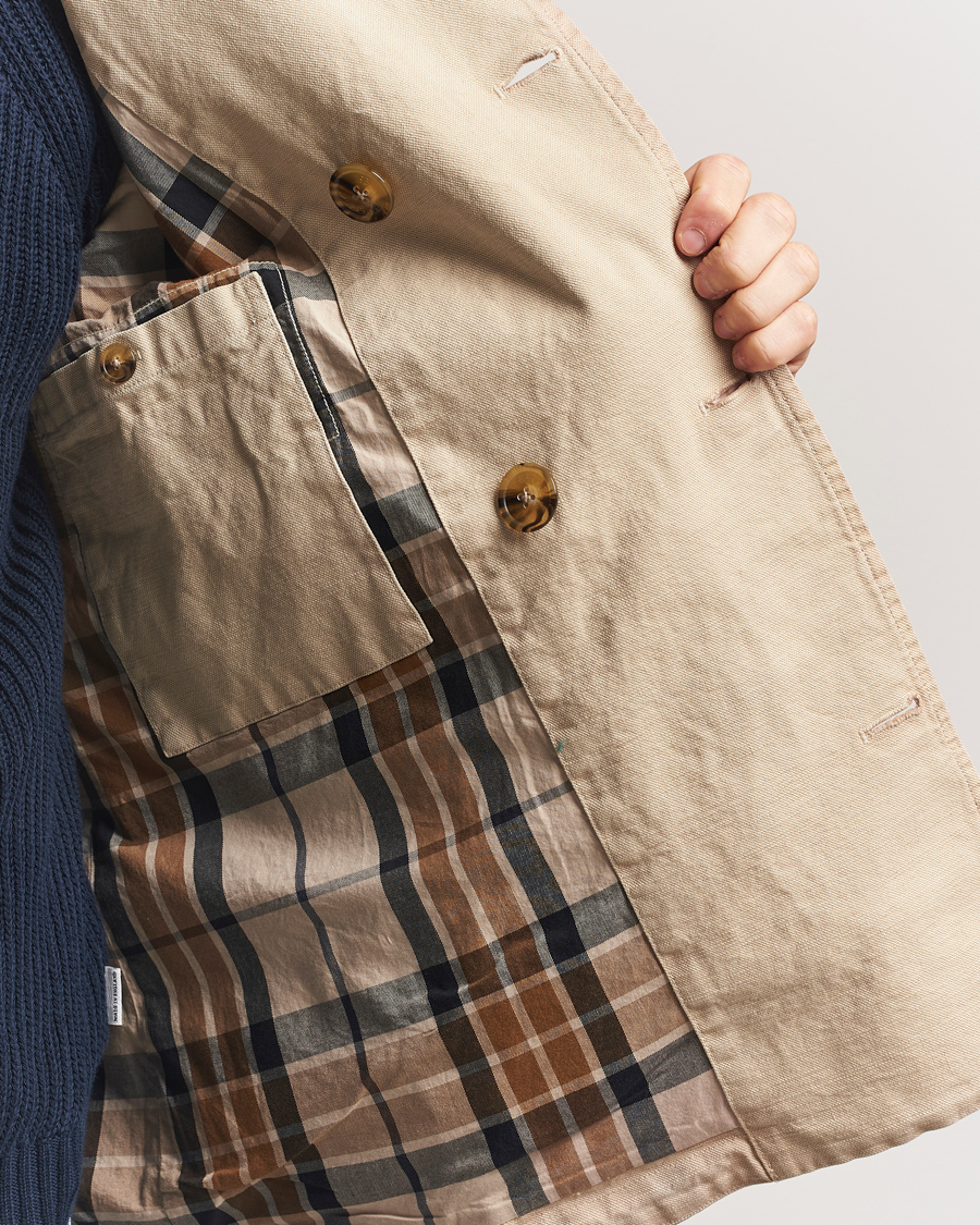 Heren | Jassen | Baracuta | Garment Dyed Canvas Peacoat British Khaki