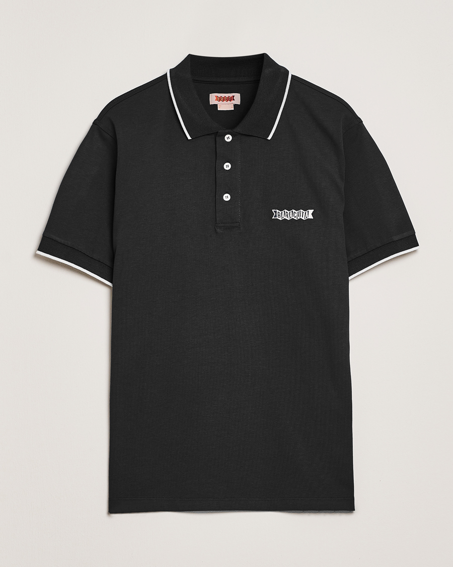 Heren | Polo's | Baracuta | Short Sleeve Cotton Jersey Polo Black