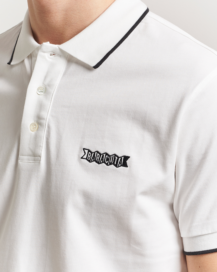 Heren | Polo's | Baracuta | Short Sleeve Cotton Jersey Polo Ivory