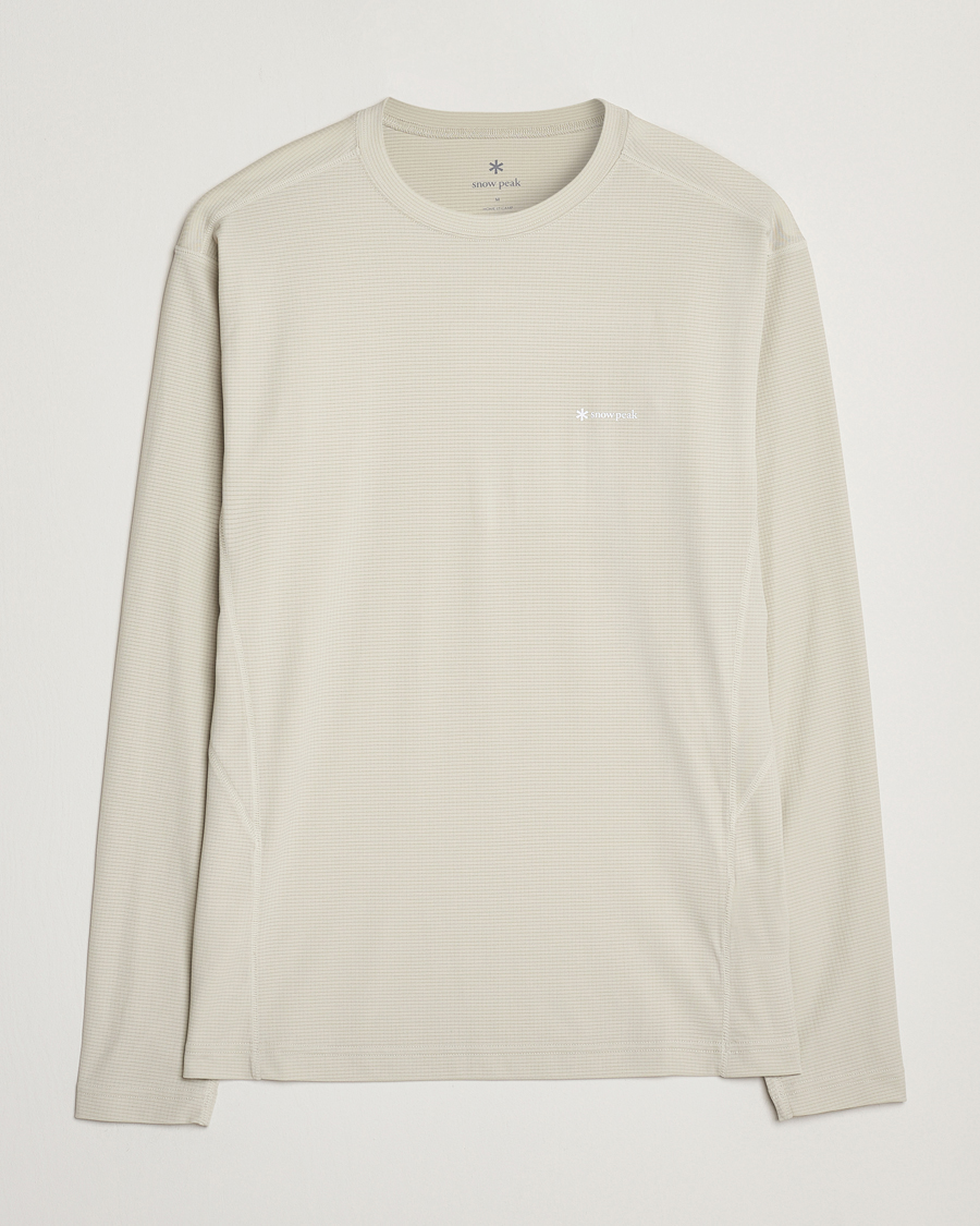 Heren | T-shirts | Snow Peak | Power Dry Long Sleeve T-Shirt Ivory