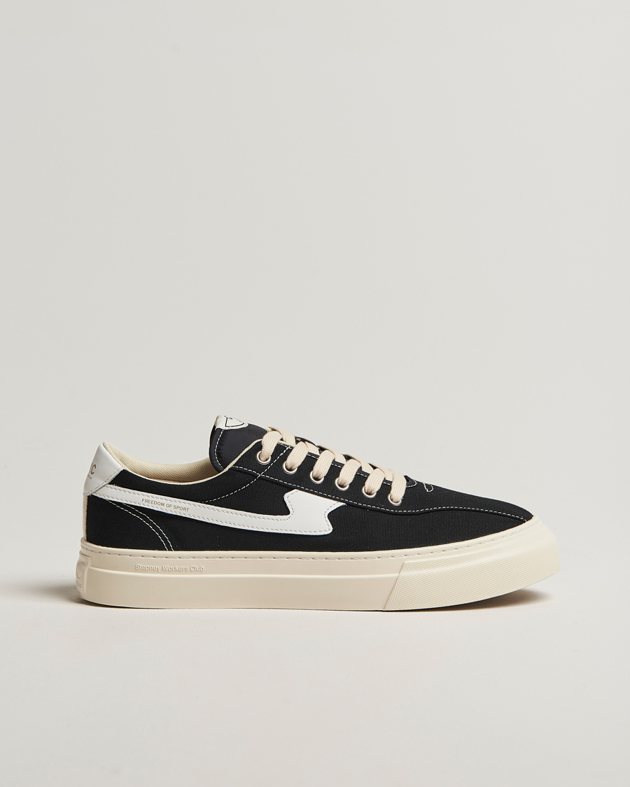 Heren | Sneakers | Stepney Workers Club | Dellow S-Strike Cupsole Canvas Sneaker Black/White