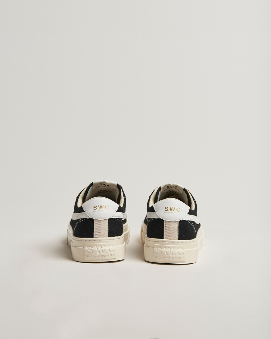 Heren | Sneakers | Stepney Workers Club | Dellow S-Strike Cupsole Canvas Sneaker Black/White