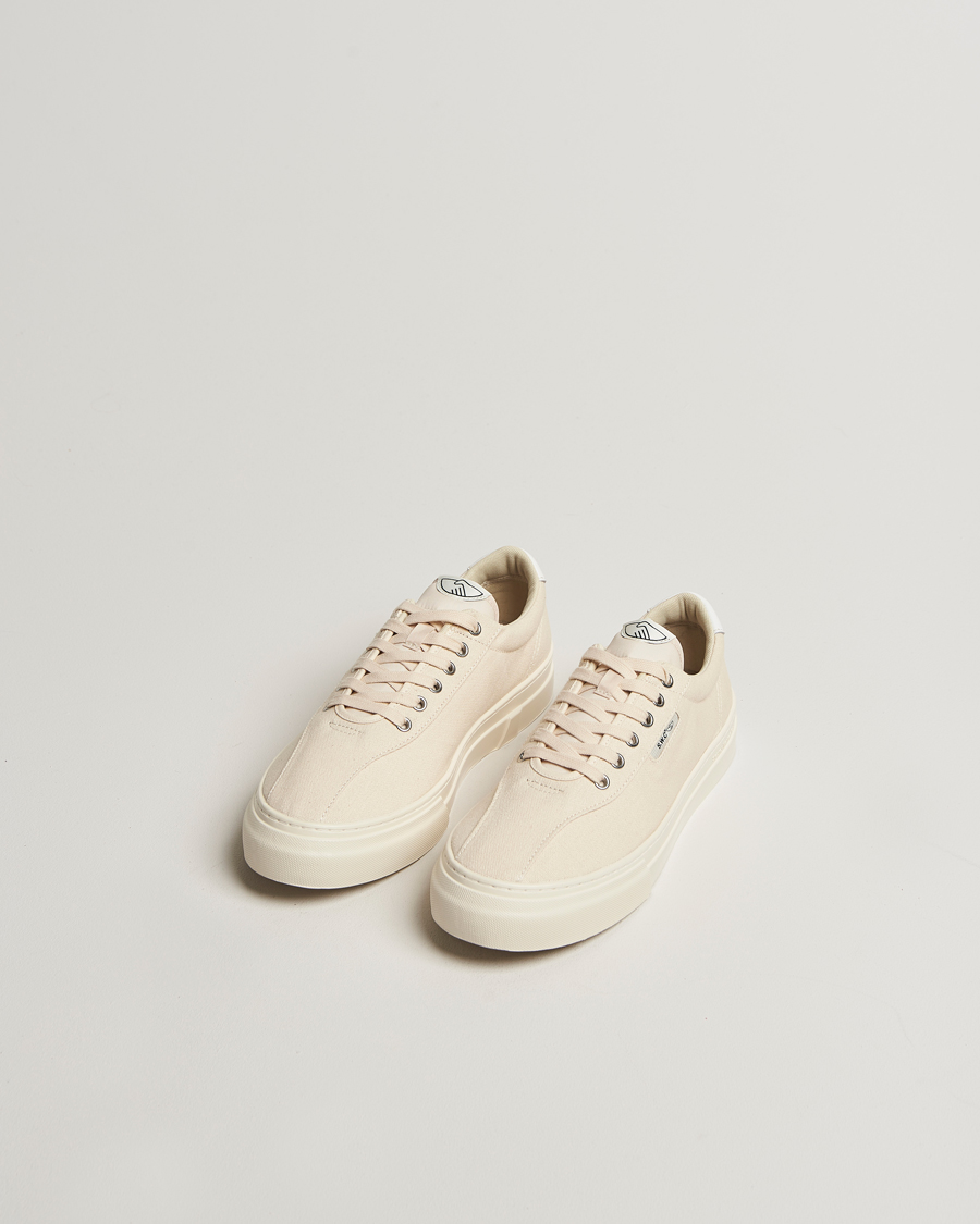 Heren | Sneakers | Stepney Workers Club | Dellow 02 Cupsole Canvas Sneaker Ecru Raw