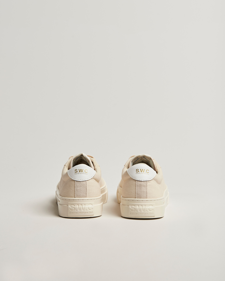 Heren | Sneakers | Stepney Workers Club | Dellow 02 Cupsole Canvas Sneaker Ecru Raw
