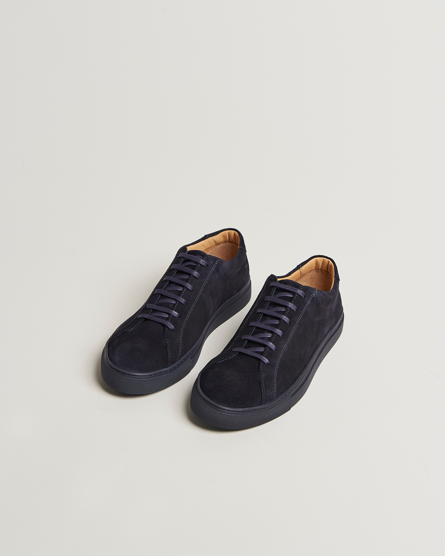 Heren | Sneakers | Myrqvist | Oaxen Monochrome II Sneaker Navy Suede