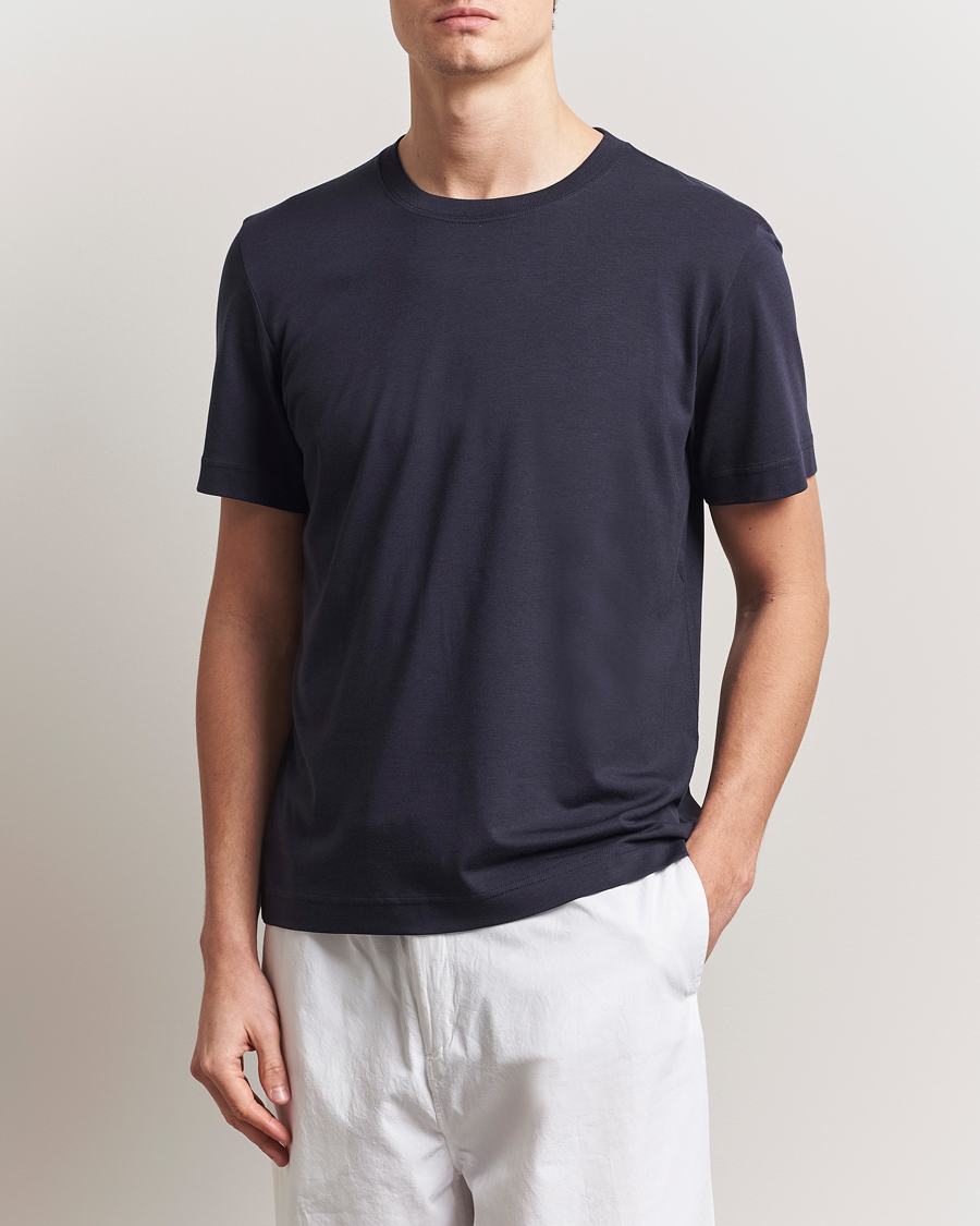 Heren | T-shirts | CDLP | Midweight T-Shirt Dark Navy