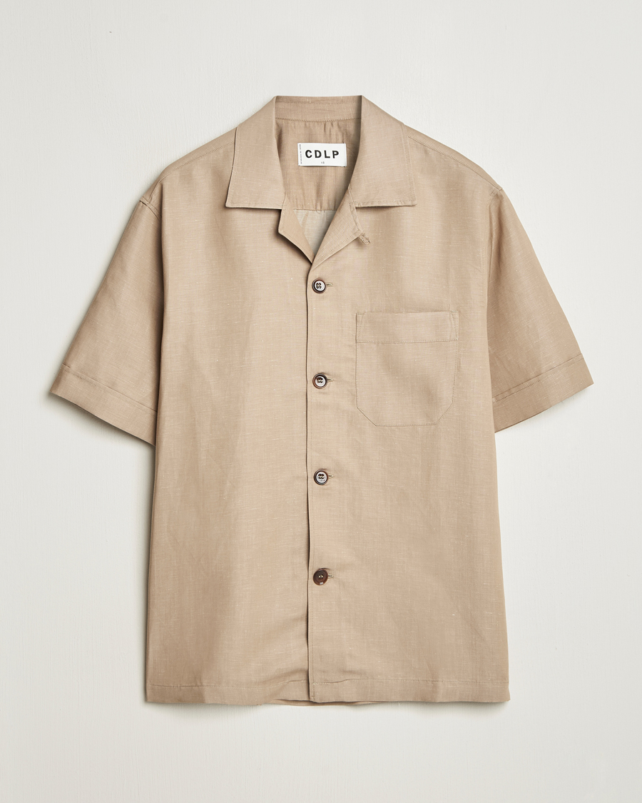 Heren | Overhemden | CDLP | Camp Collar Shirt Hazel Beige