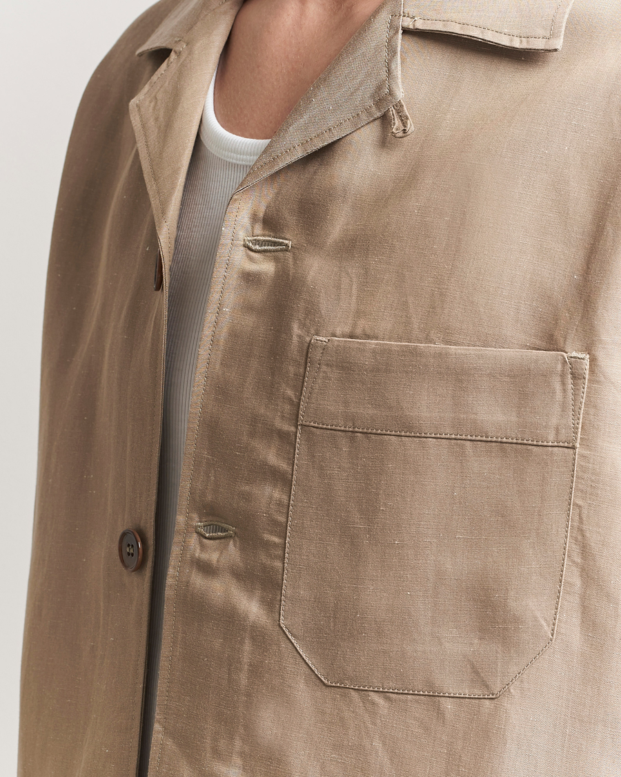 Heren | Overhemden | CDLP | Camp Collar Shirt Hazel Beige