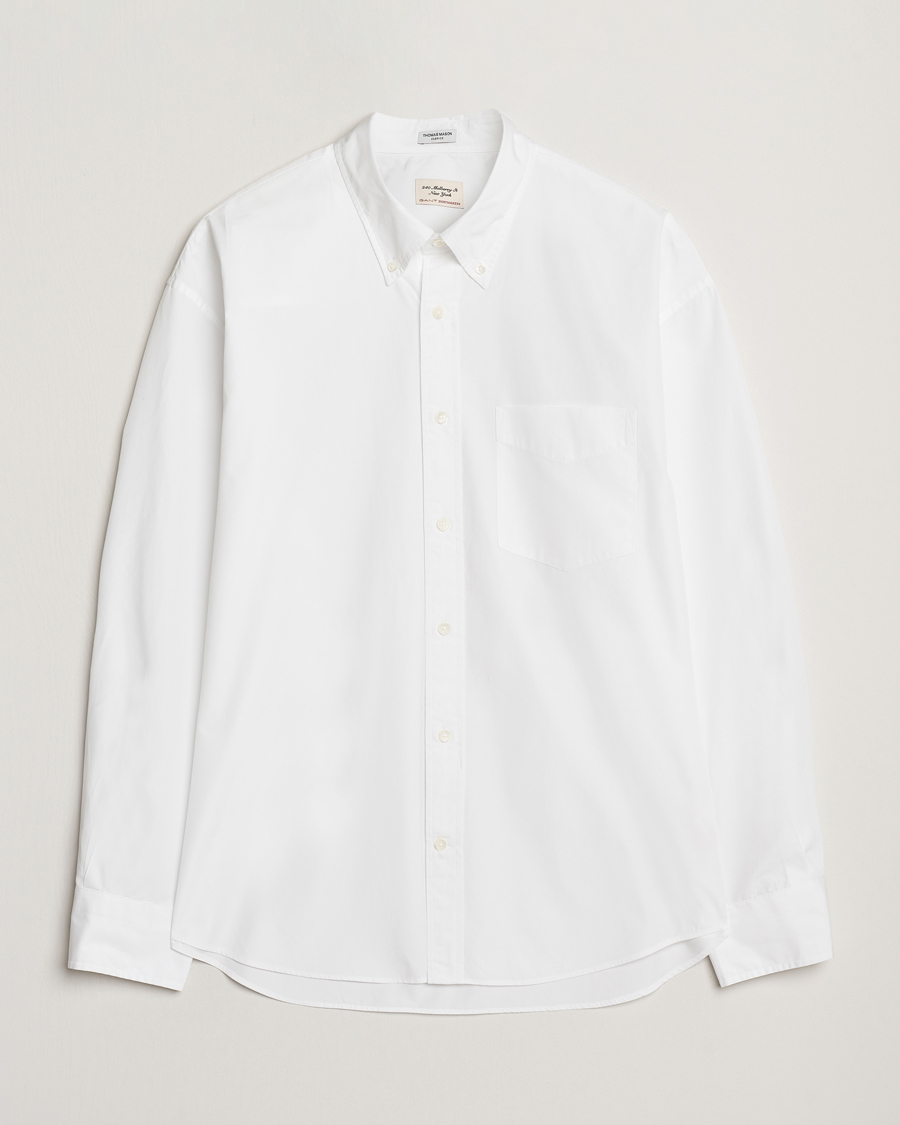 Heren | Overhemden | GANT 240 Mulberry Street | Oversized Poplin Shirt White