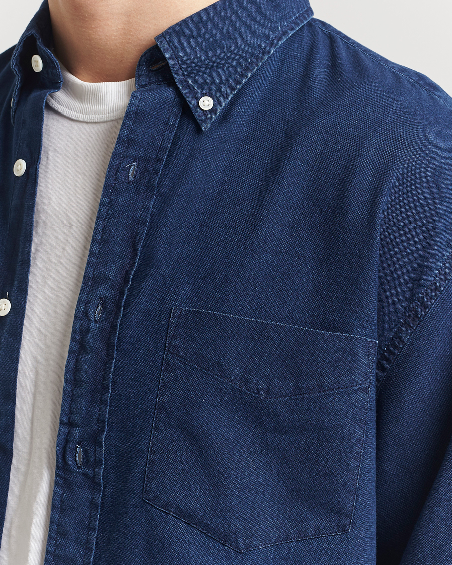 Heren | Overhemden | GANT 240 Mulberry Street | Relaxed Fit Oxford Shirt Dark Indigo