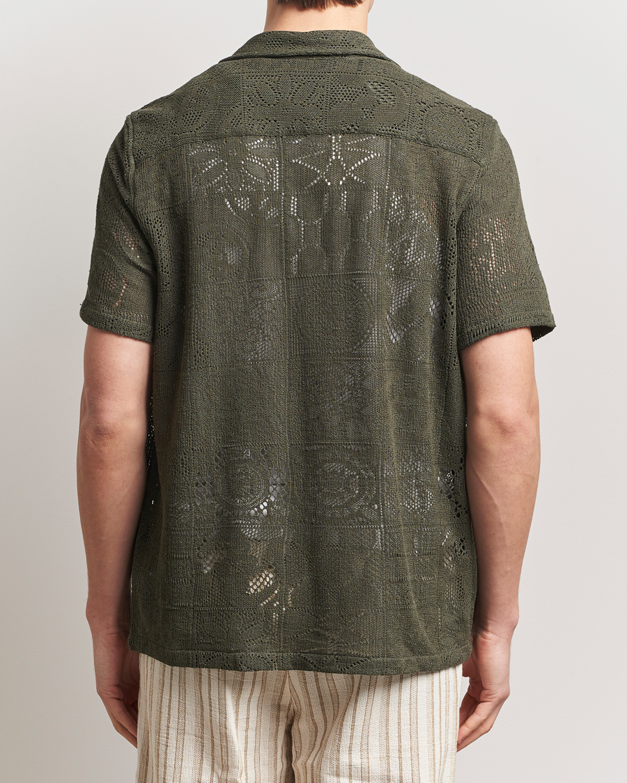 Heren | Overhemden | LES DEUX | Hector Lace Short Sleeve Shirt Green