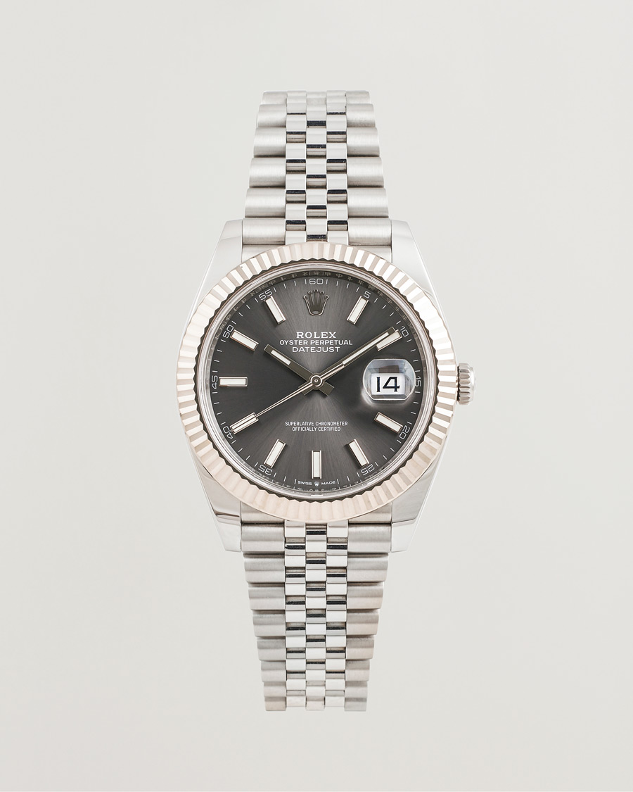 Heren | Rolex Pre-Owned Datejust 41 Rhodium | Rolex Pre-Owned | Datejust 41 Rhodium