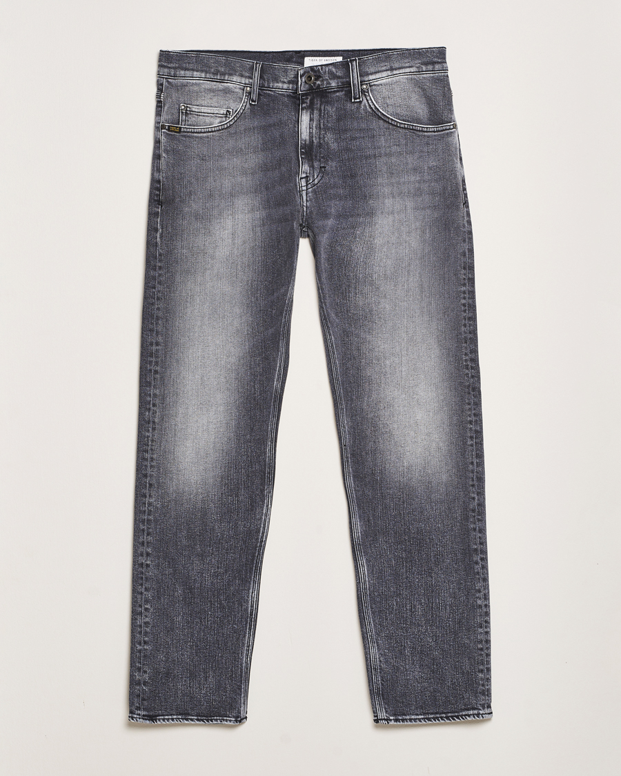 Heren | Jeans | Tiger of Sweden | Pistolero Stretch Cotton Jeans Washed Black