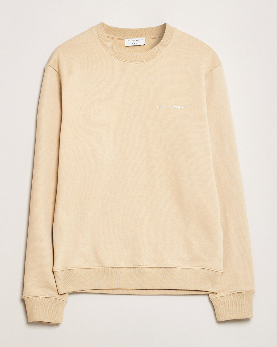 Heren | Truien | Tiger of Sweden | Emerson Crew Neck Sweatshirt Practical Beige