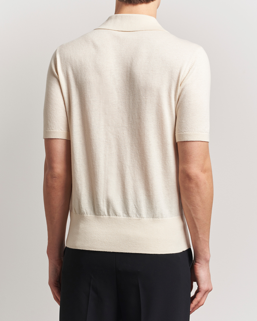Heren | Overhemden | Tiger of Sweden | Araawen Knitted Short Sleeve Shirt Off White