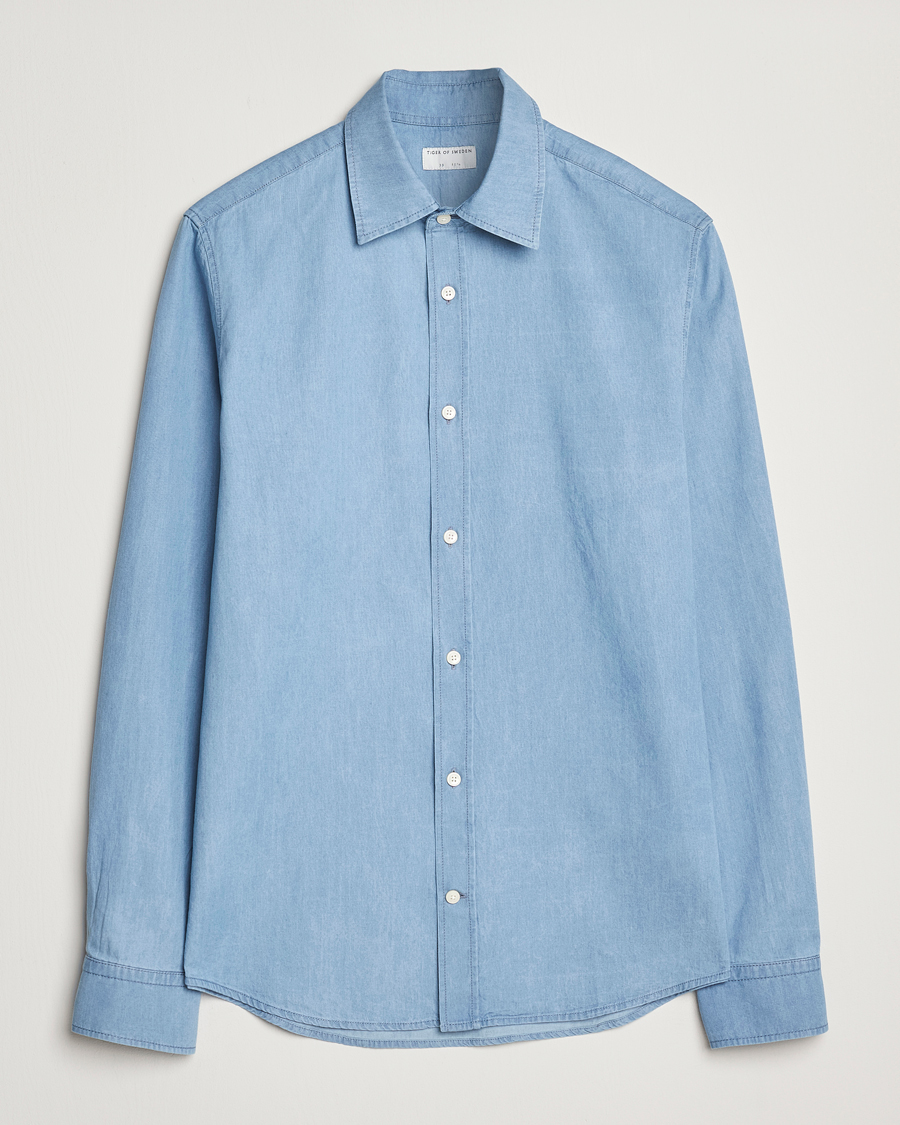 Heren | Overhemden | Tiger of Sweden | Lowan Denim Shirt Blue