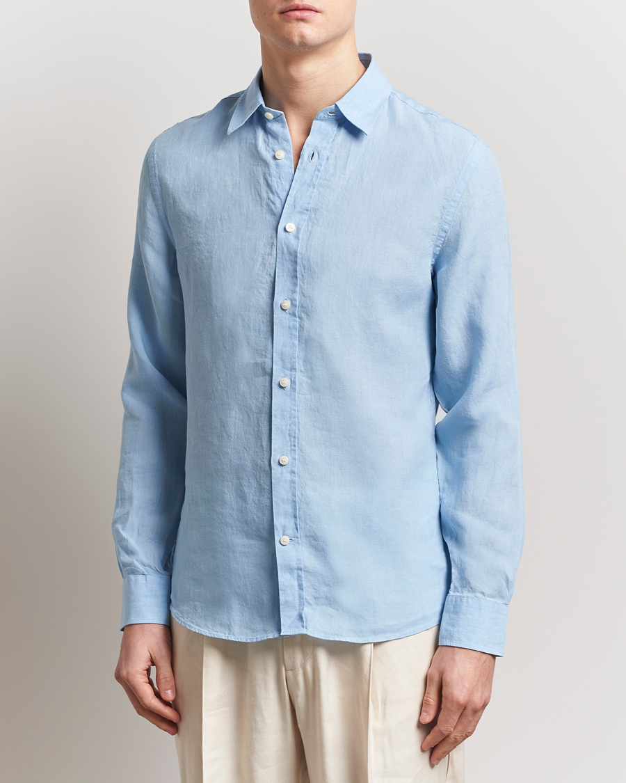 Heren | Overhemden | Tiger of Sweden | Spenser Linen Shirt Summer Sky