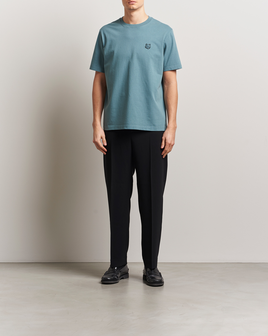 Heren | T-shirts | Maison Kitsuné | Tonal Fox Head T-Shirt Seine Blue
