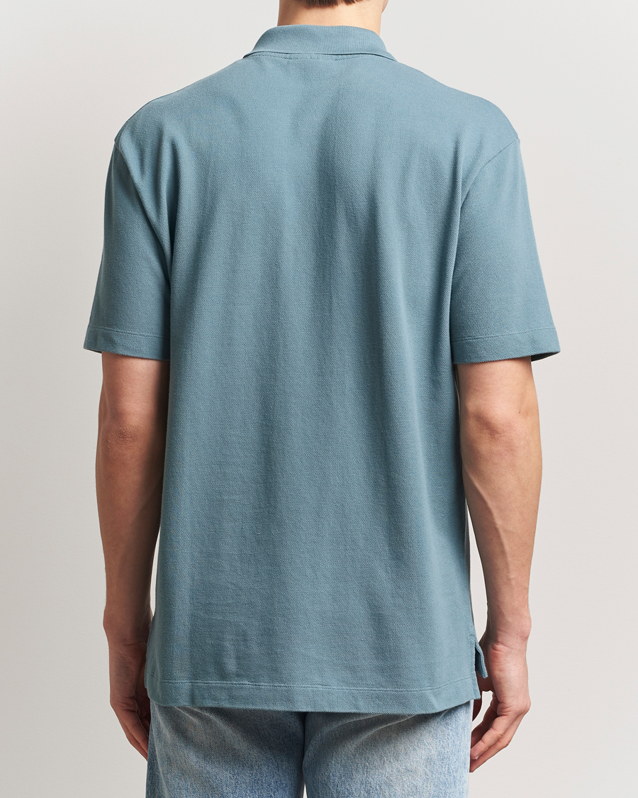 Heren | Polo's | Maison Kitsuné | Tonal Fox Head Polo Seine Blue
