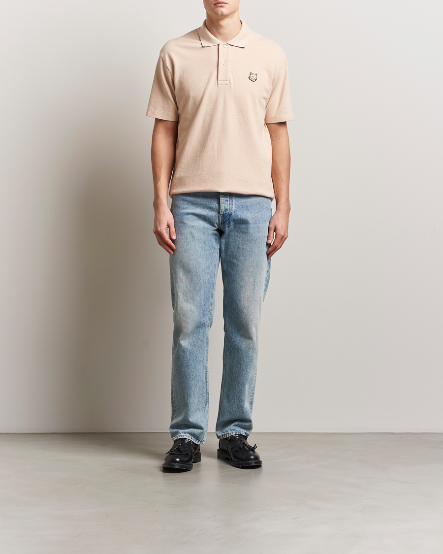 Heren | Polo's | Maison Kitsuné | Tonal Fox Head Polo Smoke Beige