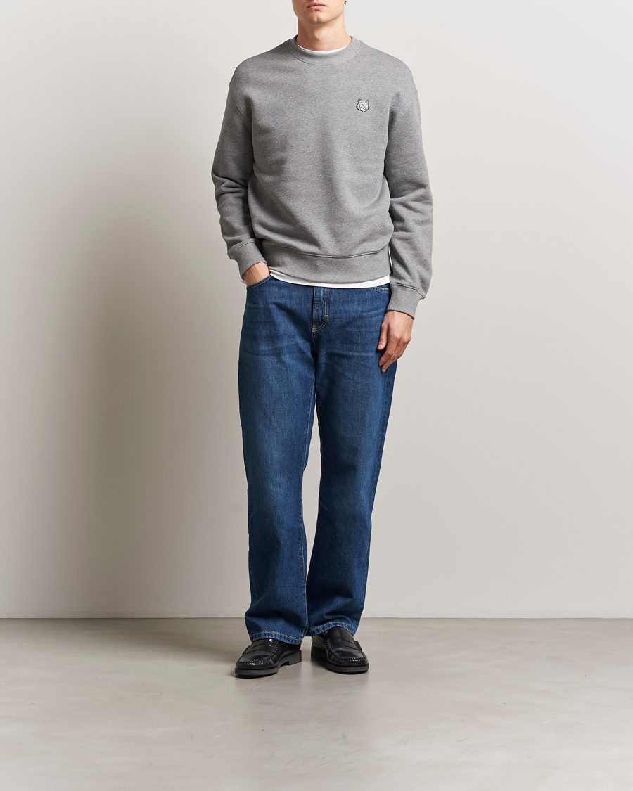 Heren | Truien | Maison Kitsuné | Tonal Fox Head Sweatshirt Medium Grey Melange