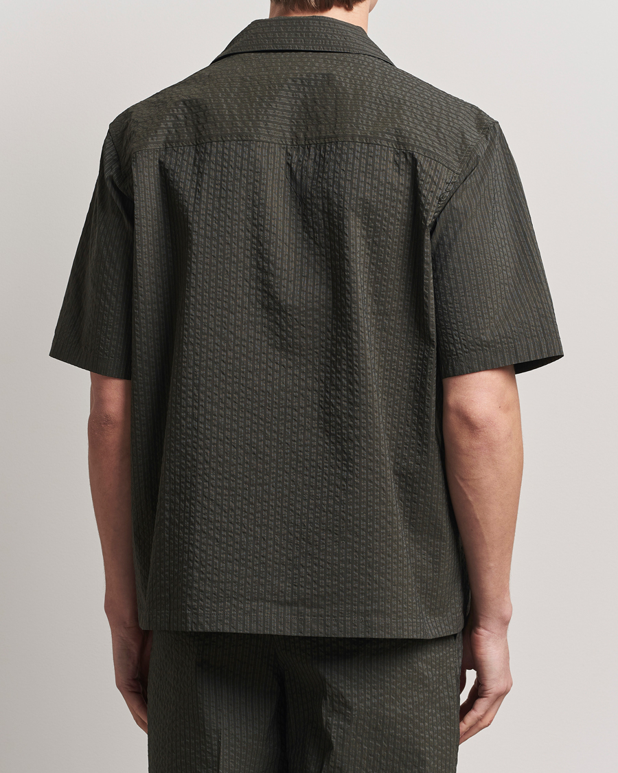 Heren | Overhemden | Maison Kitsuné | Resort Seersucker Short Sleeve Shirt Ranger Green