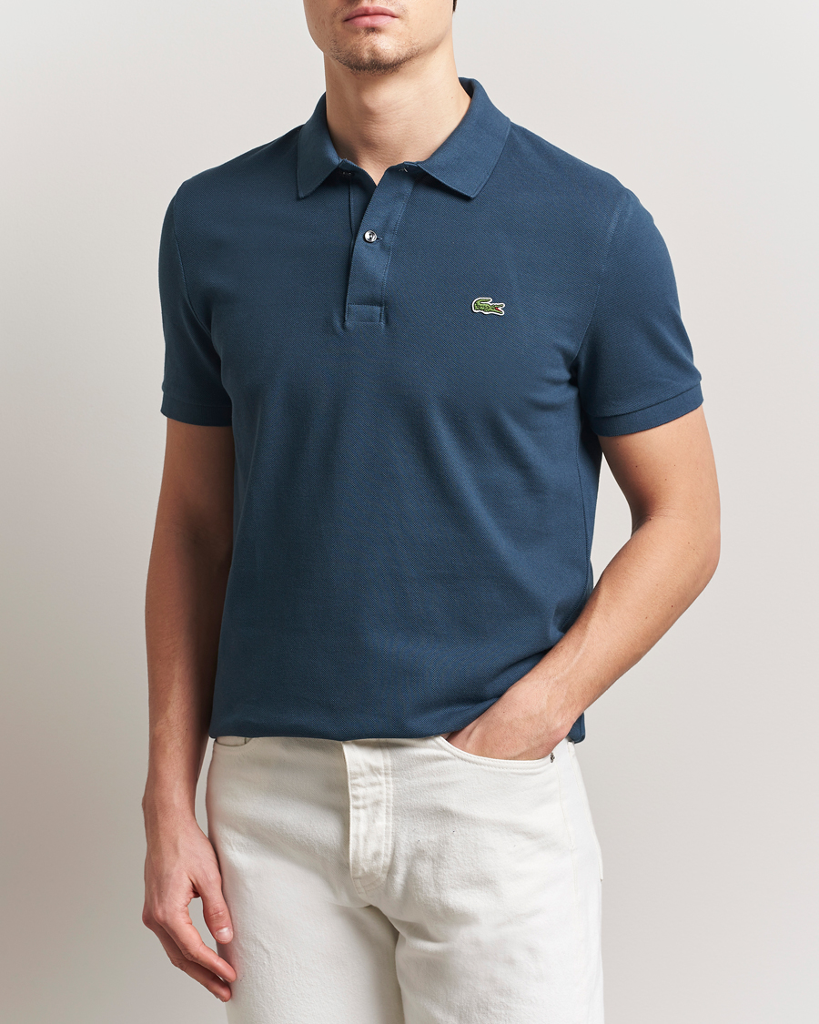 Heren | Polo's | Lacoste | Slim Fit Polo Piké Falcon Blue