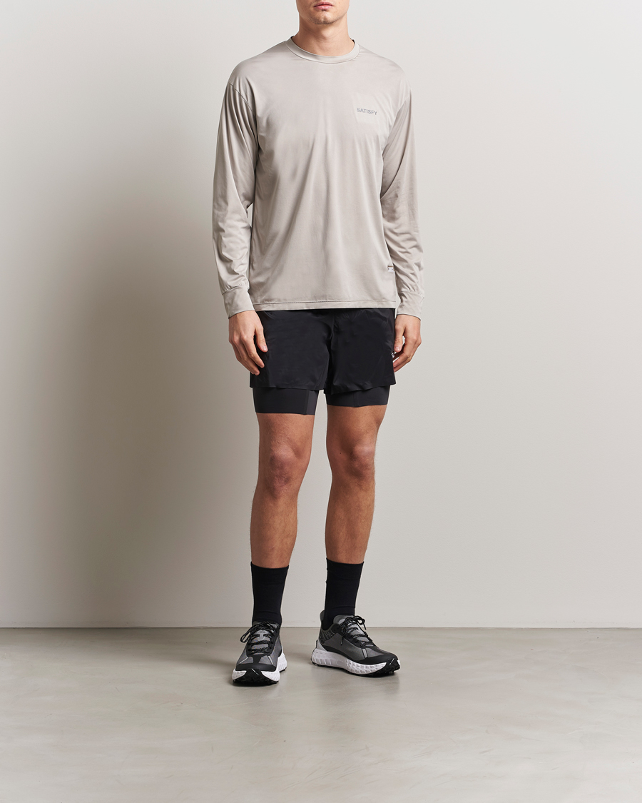 Heren | T-shirts | Satisfy | AuraLite Long Sleeve T-Shirt Mineral Dune