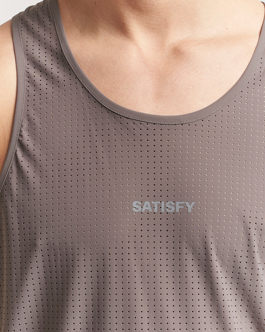 Heren | T-shirts | Satisfy | Space-O Singlet Taupe