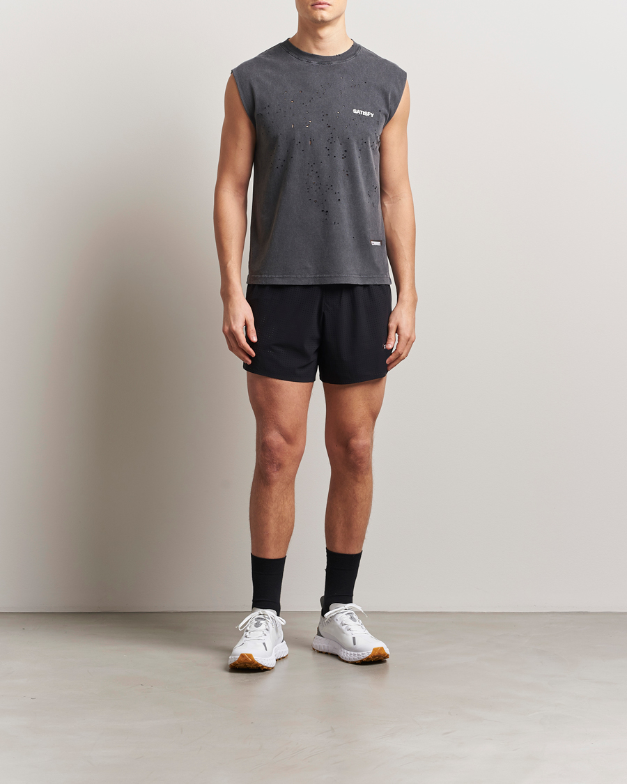 Heren | T-shirts | Satisfy | MothTech Muscle Tee Aged Black