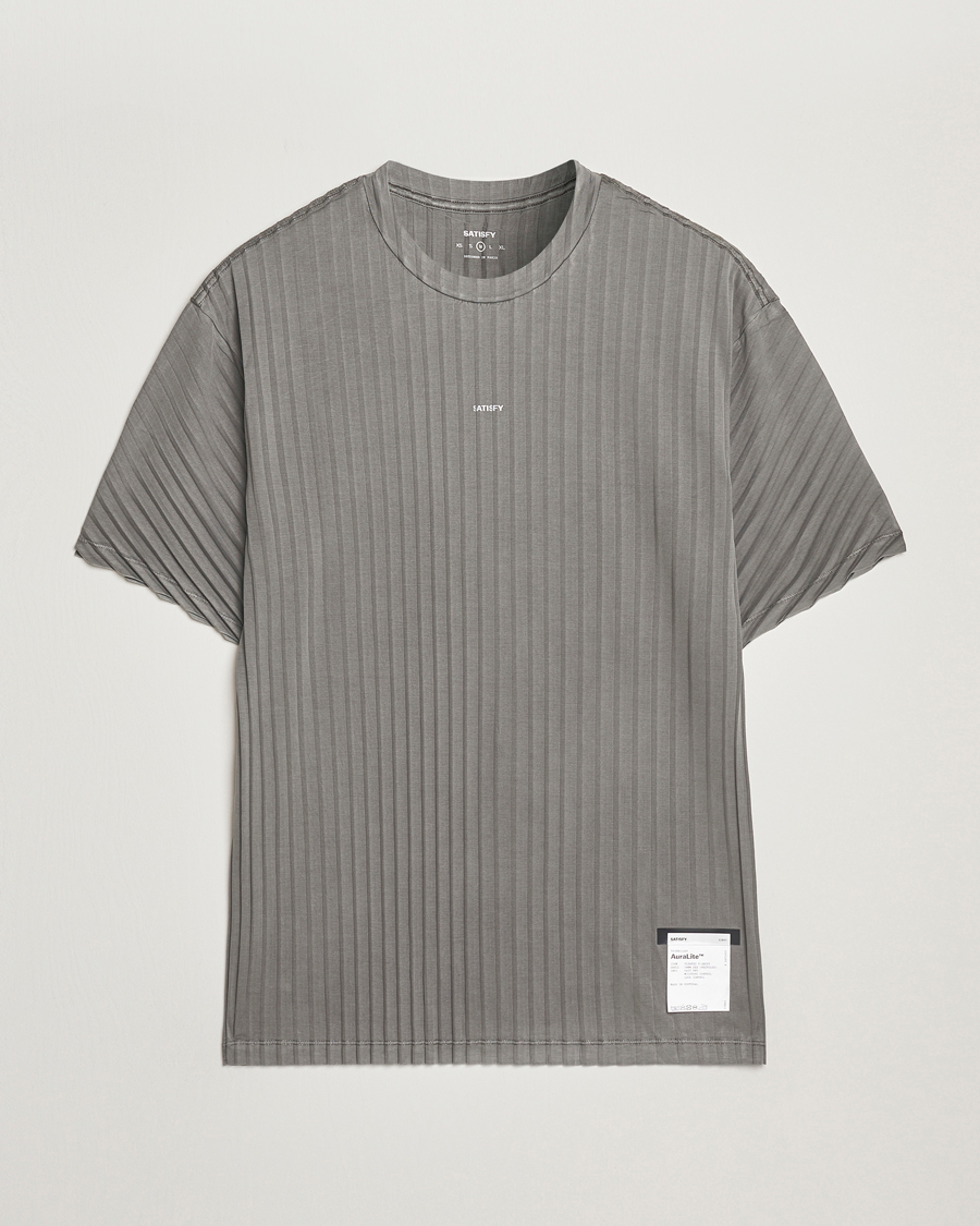 Heren | T-shirts | Satisfy | Pleated AuraLite T-Shirt Mineral Graphite