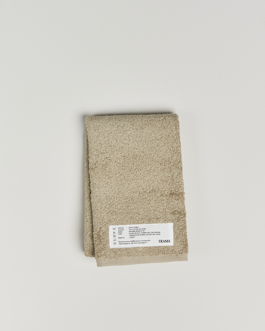 Heren | Stoffen | Frama | Heavy Hand Towel 50x80cm Sage Green
