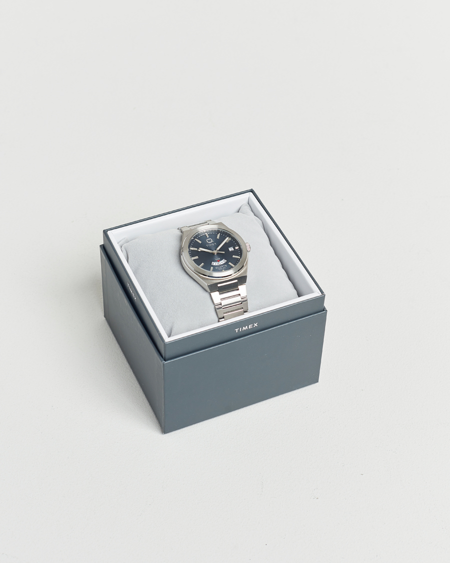 Heren | Timex Q Timex Continental GMT Stainless Steel 39mm Black Dial | Timex | Q Continental GMT Stainless Steel 39mm Black Dial