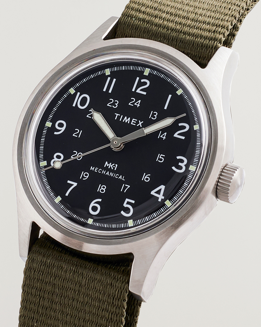 Heren | Timex MK1 Hand Wind 36mm Green Black Dial | Timex | MK1 Hand Wind 36mm Green Black Dial
