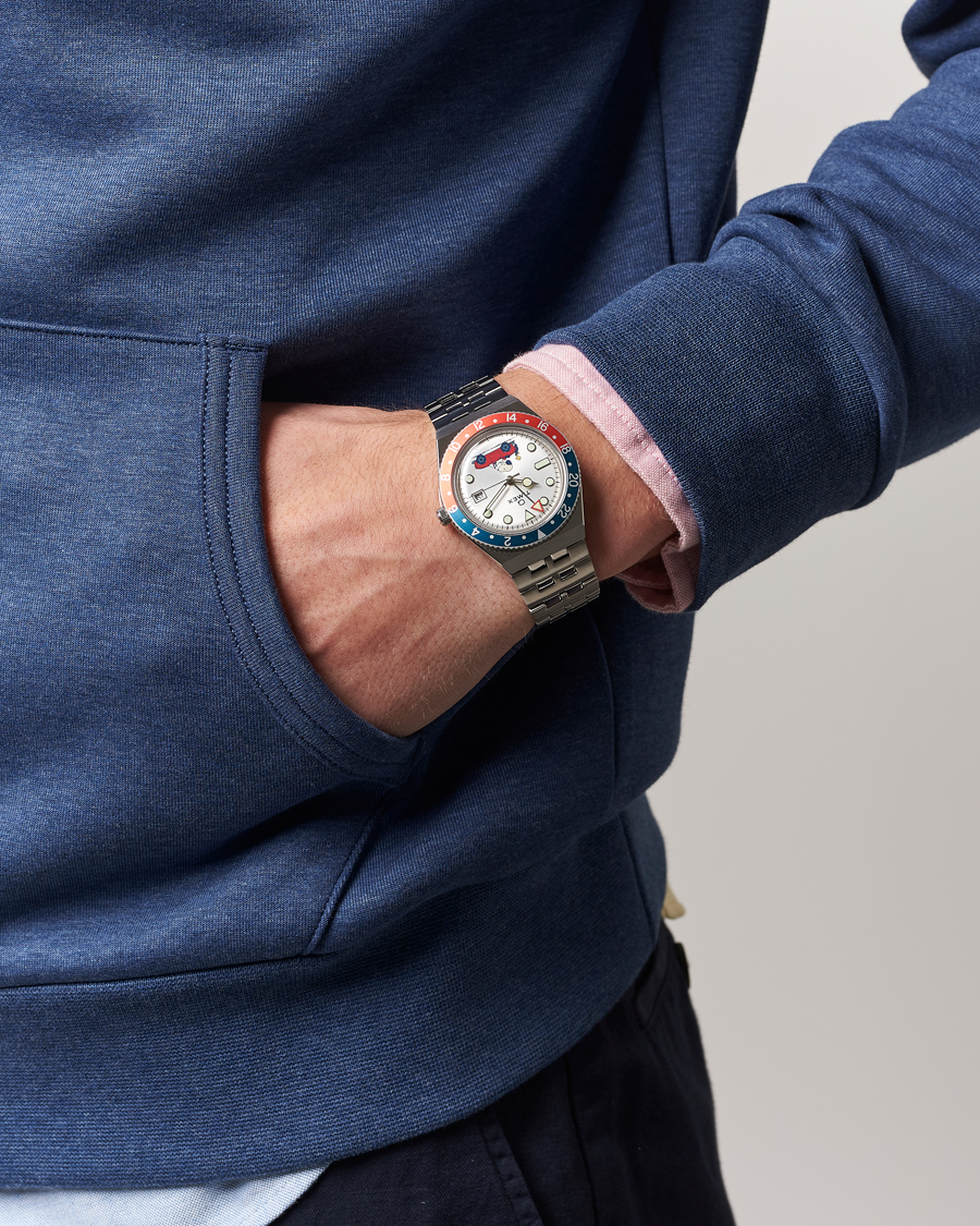 Heren | Timex Timex X Peanuts Q GMT Snoopy 38mm Silver Dial | Timex | X Peanuts Q GMT Snoopy 38mm Silver Dial