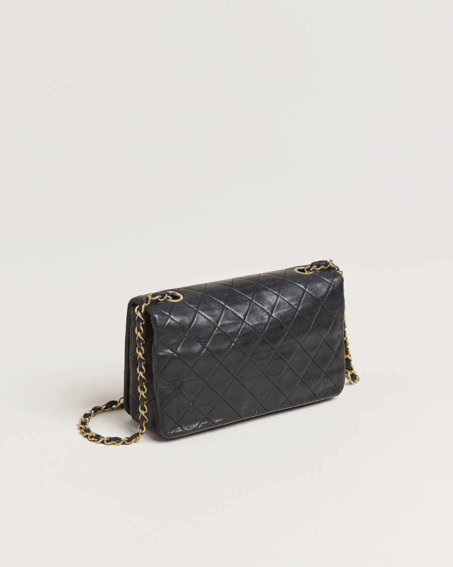 Heren | Chanel Pre-Owned Classic Single Flap Bag Lambskin Black | Chanel Pre-Owned | Classic Single Flap Bag Lambskin Black