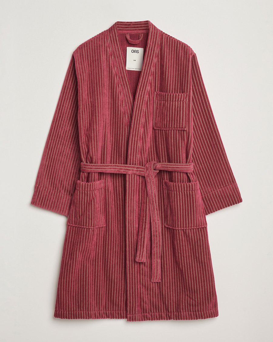Heren | OAS Striped Velour Robe Botanico | OAS | Striped Velour Robe Botanico