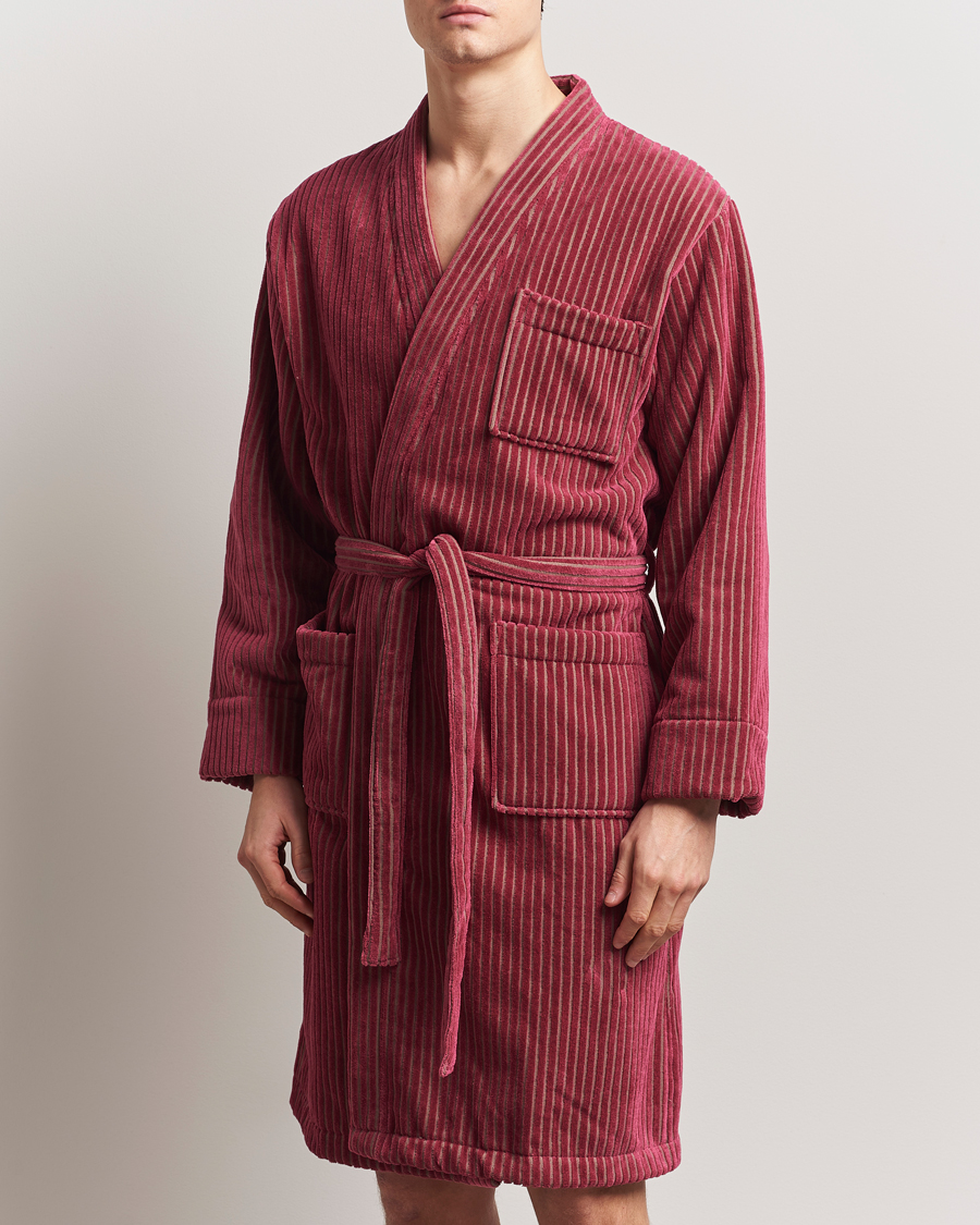 Heren | OAS Striped Velour Robe Botanico | OAS | Striped Velour Robe Botanico