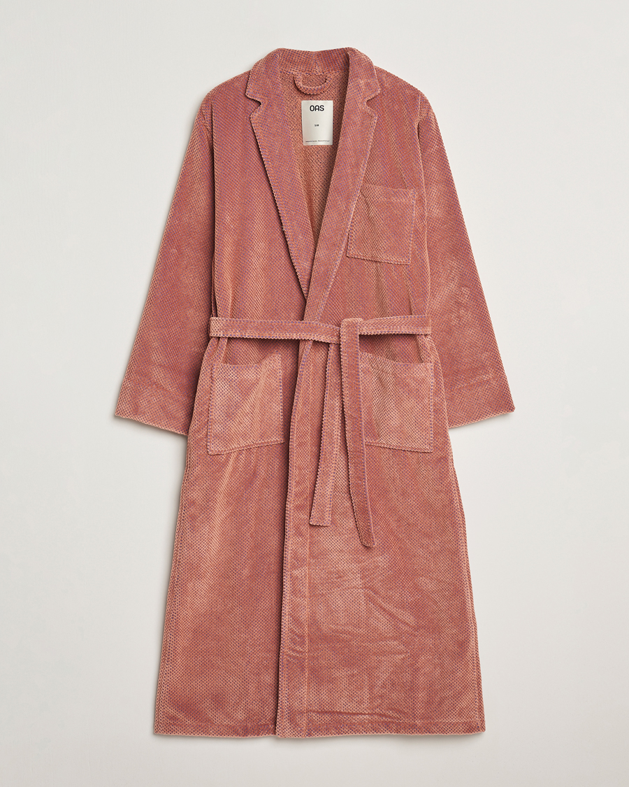 Heren | OAS Velour Long Robe Roza | OAS | Velour Long Robe Roza