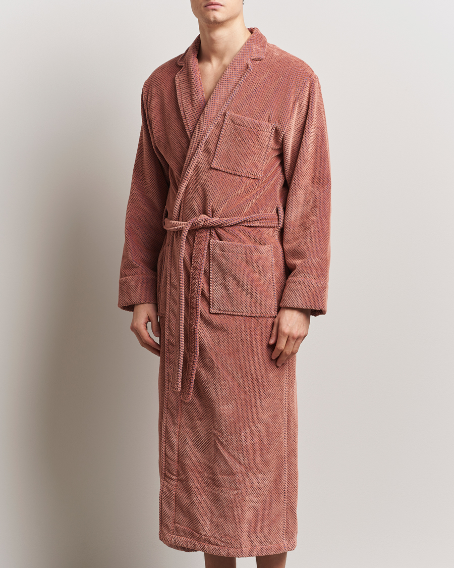 Heren | OAS Velour Long Robe Roza | OAS | Velour Long Robe Roza