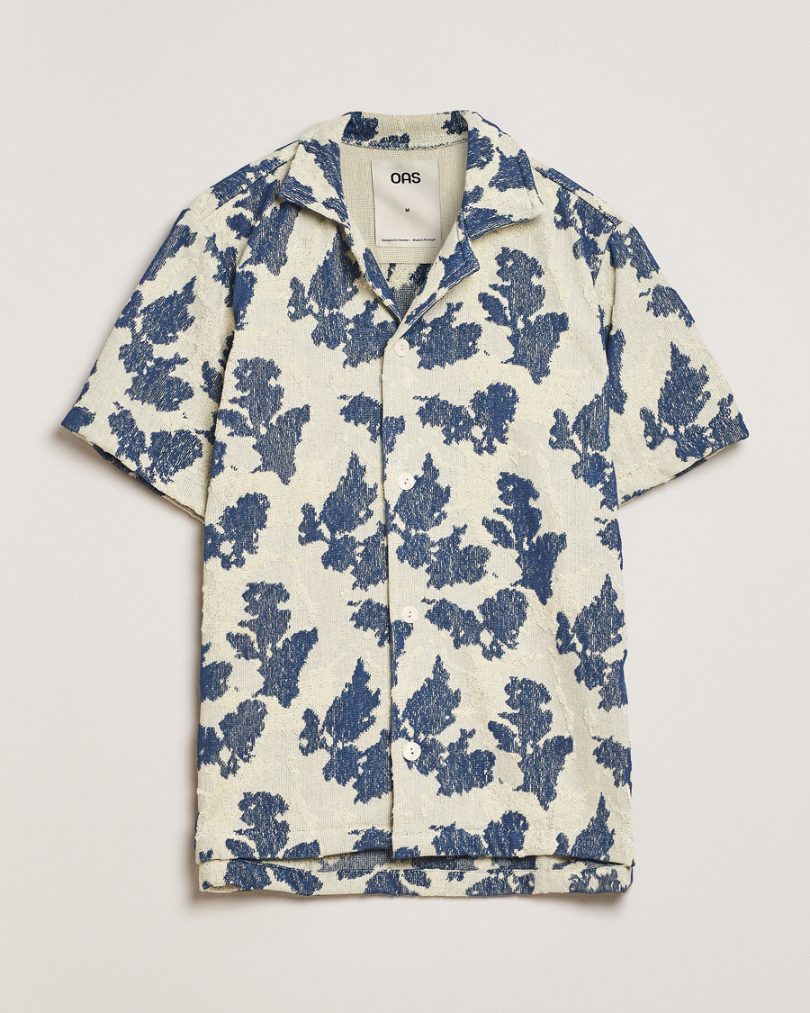 Heren | Overhemden | OAS | Short Sleeve Cuba Terry Shirt Sail Contrast