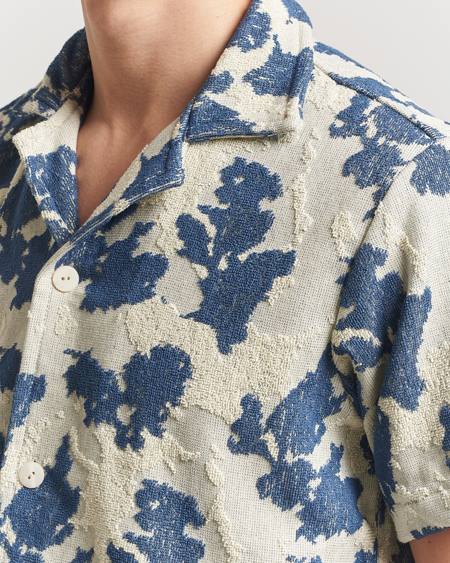 Heren | Overhemden | OAS | Short Sleeve Cuba Terry Shirt Sail Contrast