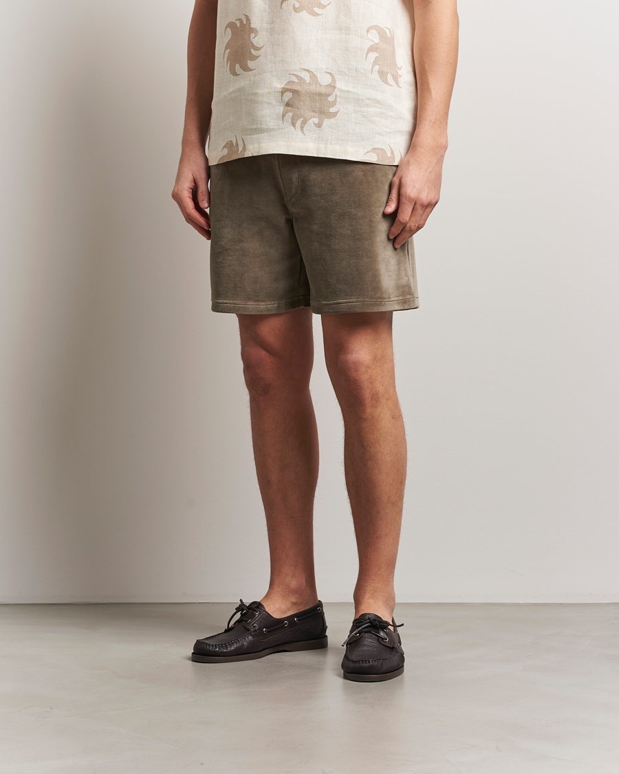 Heren | Korte broek | OAS | Velour Shorts Morel