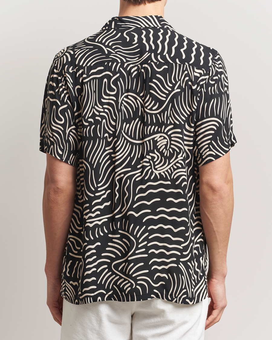 Heren | Overhemden | OAS | Viscose Resort Short Sleeve Shirt Tar Lorenzo