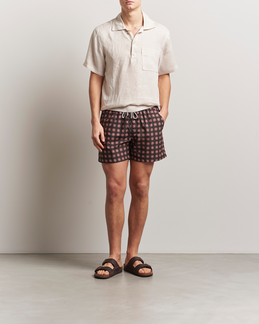 Heren | Zwembroek | OAS | Printed Swimshorts Coffe Lumo
