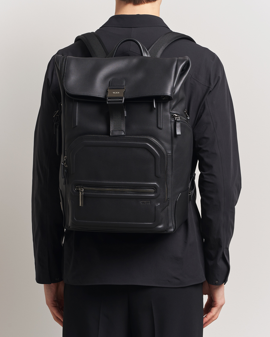 Heren | Tassen | TUMI | Harrison Osborn Roll Top Backpack Black