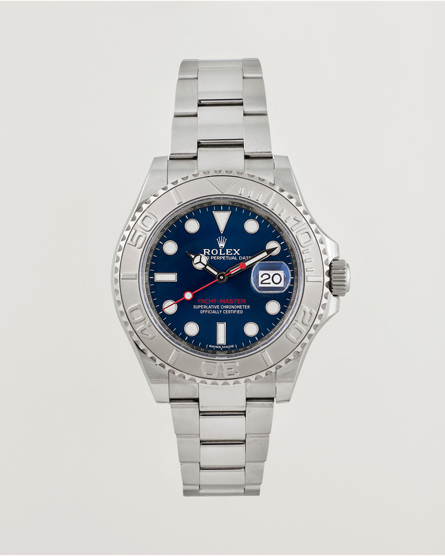 Heren | Rolex Pre-Owned Yacht Master Oyster Perpetual Steel Platinum | Rolex Pre-Owned | Yacht Master Oyster Perpetual Steel Platinum