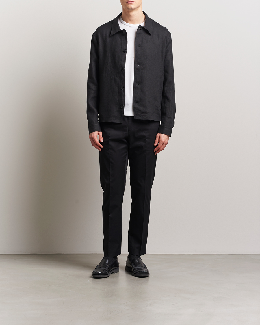 Heren | Broeken | Tiger of Sweden | Tannen Cotton Drawstring Trousers Black