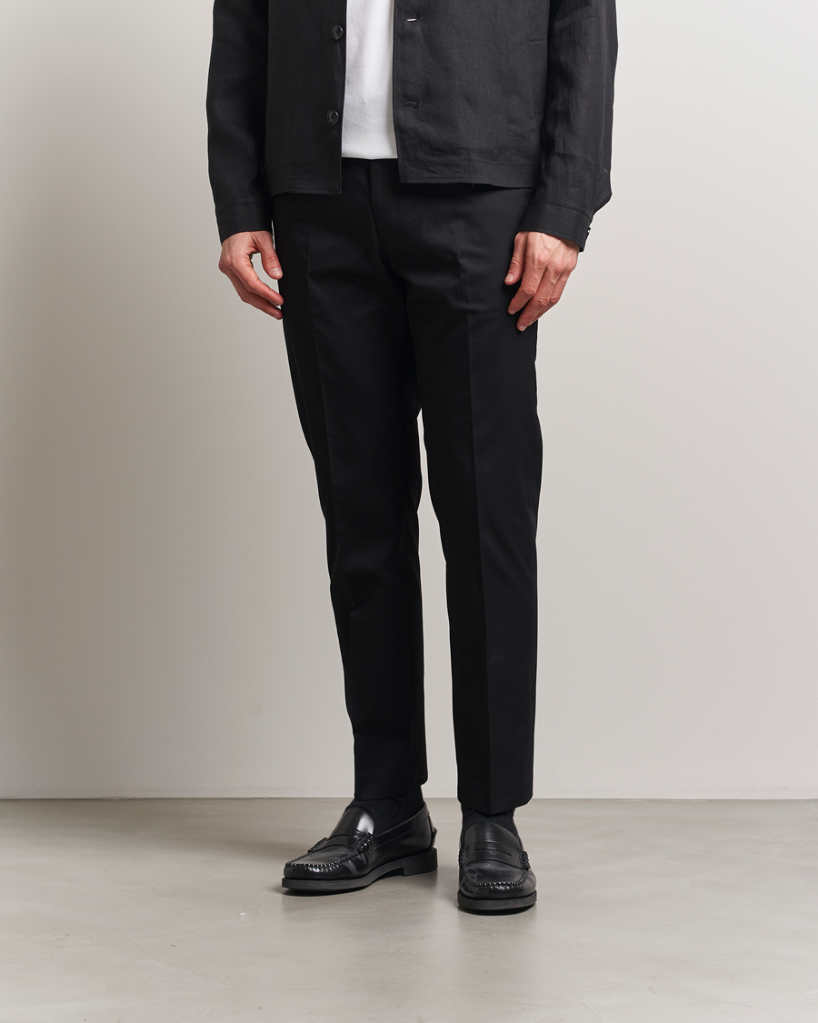 Heren | Broeken | Tiger of Sweden | Tannen Cotton Drawstring Trousers Black